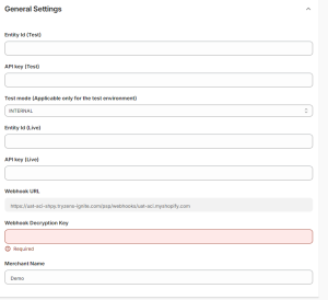 Shopify (SecurePay): General Setting