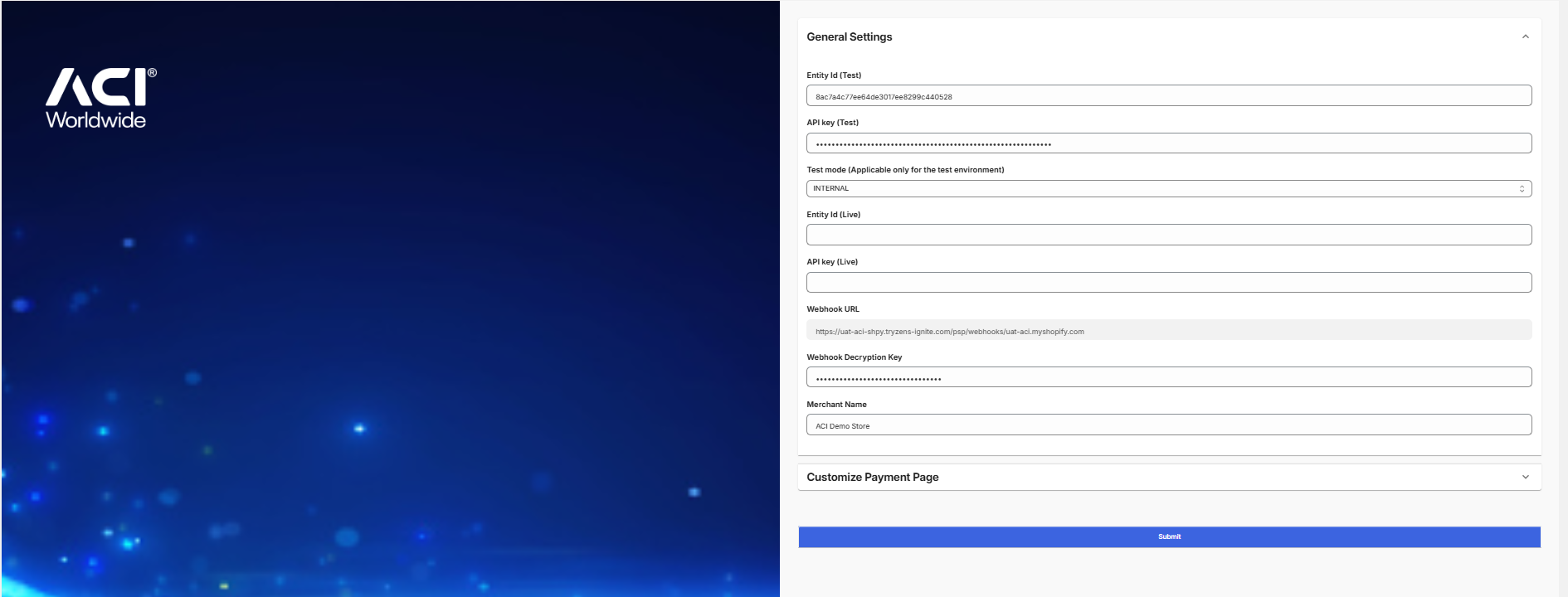 Shopify (SecurePay): Sample Configuration