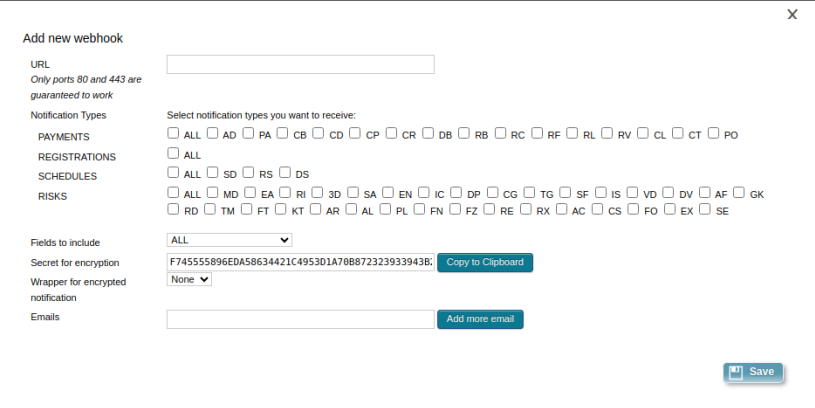 BigCommerce: Webhook configuration (continued)
